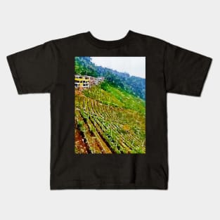 Agriculture Field Landscape watercolor Kids T-Shirt